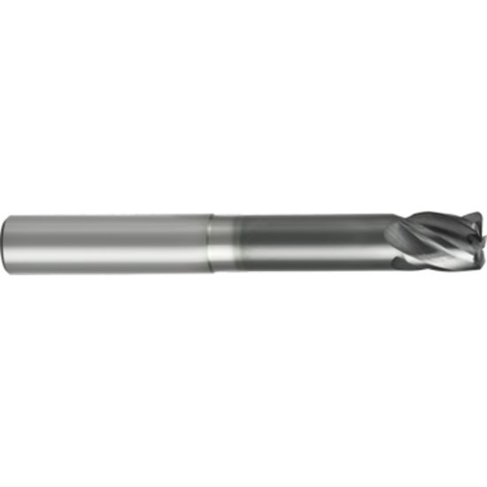 Picture of Gorilla Mill GMNR34R50903.375	 Dia 3/4" SH 0.7500 LOC 1.00 OAL 6.00 End Mill Carbide TiAlN Single End Corner Radius0.0900 2.29mm